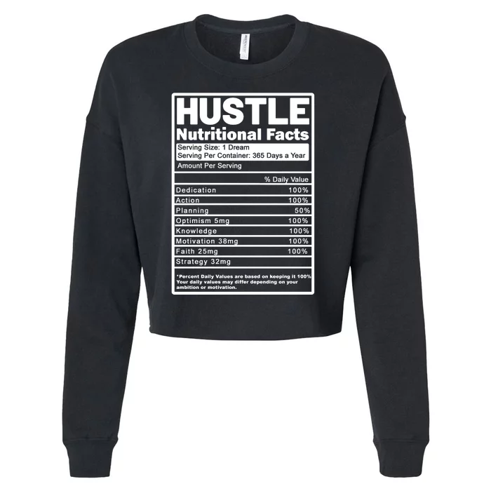 Hustle Nutrition Facts Values Cropped Pullover Crew