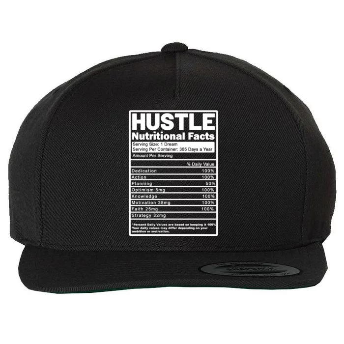 Hustle Nutrition Facts Values Wool Snapback Cap