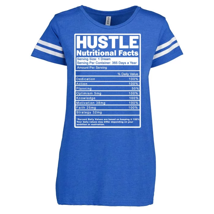 Hustle Nutrition Facts Values Enza Ladies Jersey Football T-Shirt