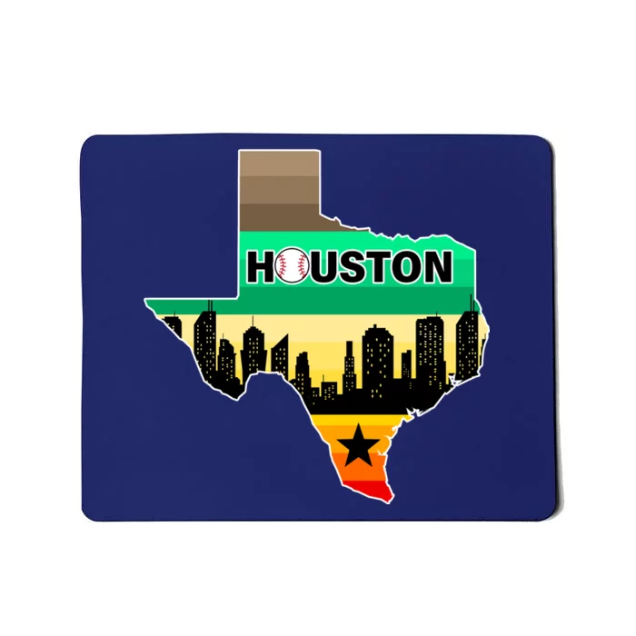 Huston Texas Baseball City Logo Mousepad