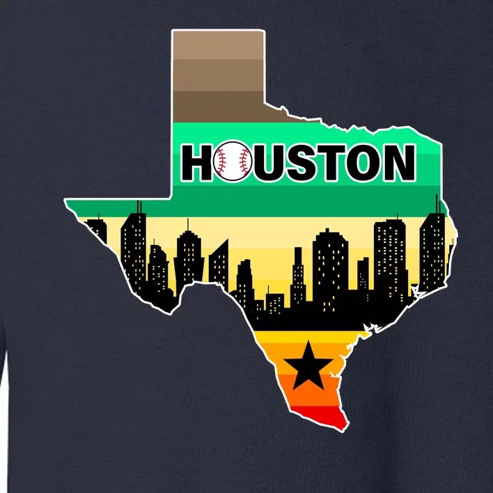 Huston Texas Baseball City Logo Toddler Sweatshirt