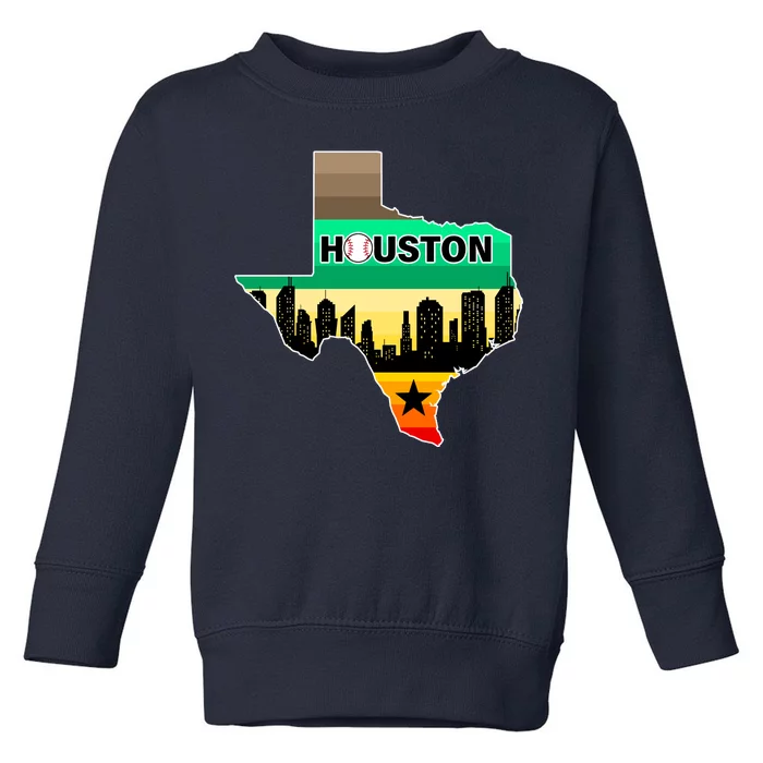 Huston Texas Baseball City Logo Toddler Sweatshirt