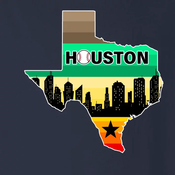 Huston Texas Baseball City Logo Toddler Long Sleeve Shirt