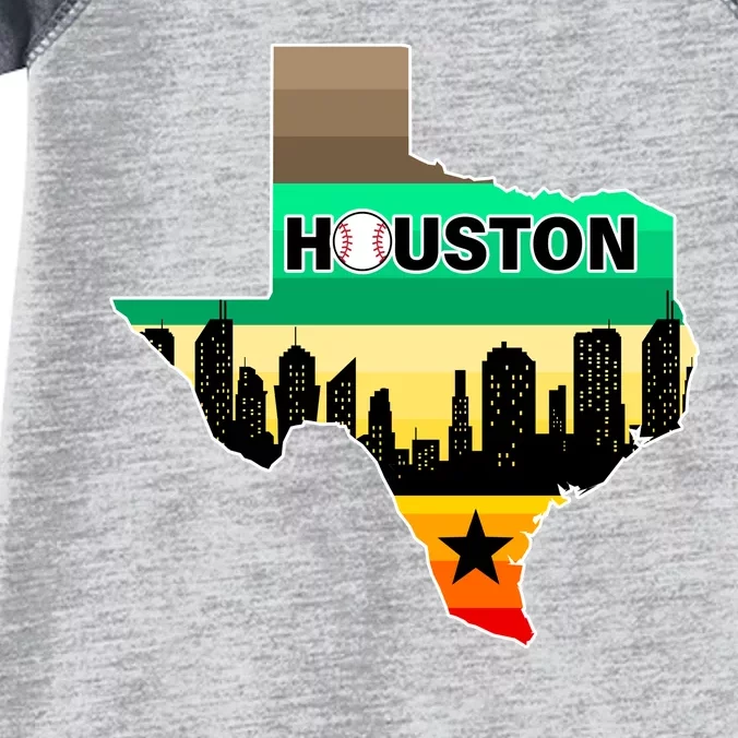 Huston Texas Baseball City Logo Infant Baby Jersey Bodysuit