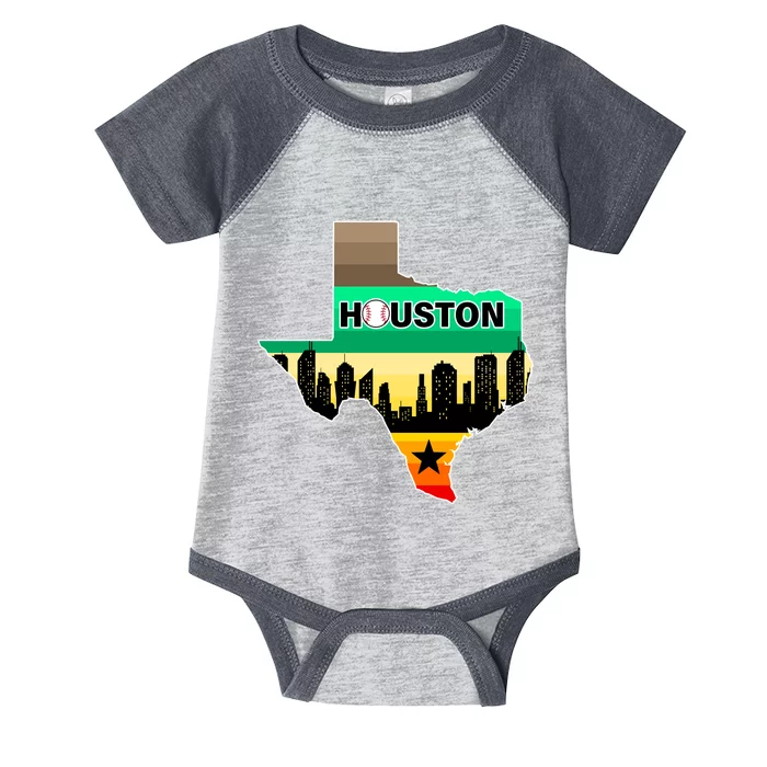 Huston Texas Baseball City Logo Infant Baby Jersey Bodysuit