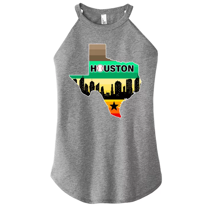 Huston Texas Baseball City Logo Women’s Perfect Tri Rocker Tank