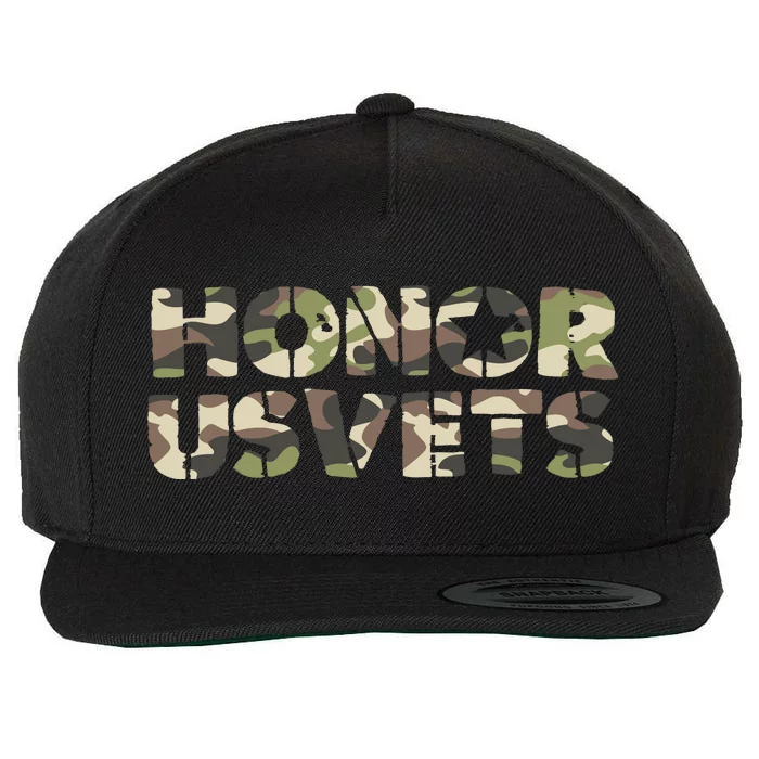 Honor Us Vets Wool Snapback Cap