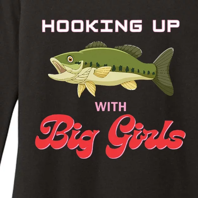 Hooking up with big  bass fishing funny Womens CVC Long Sleeve Shirt