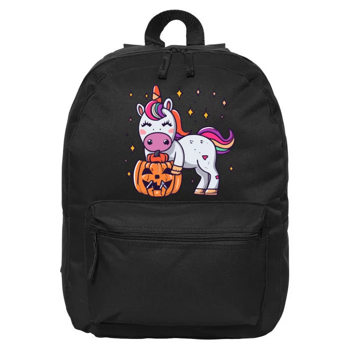 Halloween Unicorn Witchy Unicorn Halloween 16 in Basic Backpack