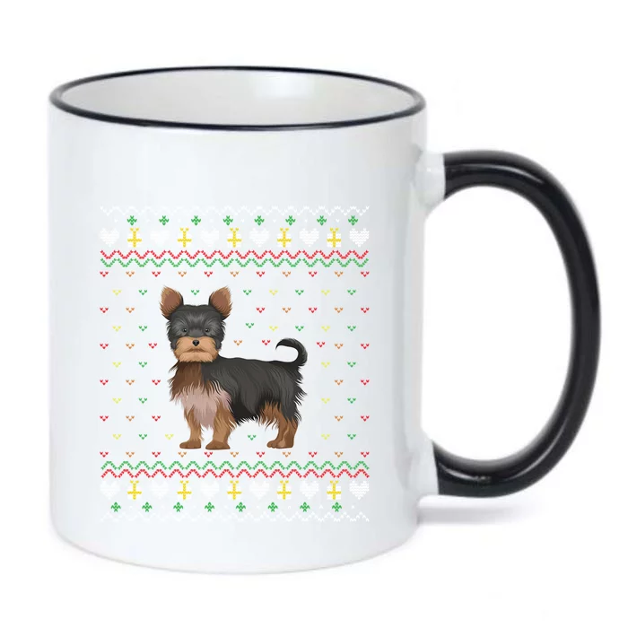 Holiday Ugly Xmas Design Yorkshire Terrier Lovers Christmas Gift Black Color Changing Mug