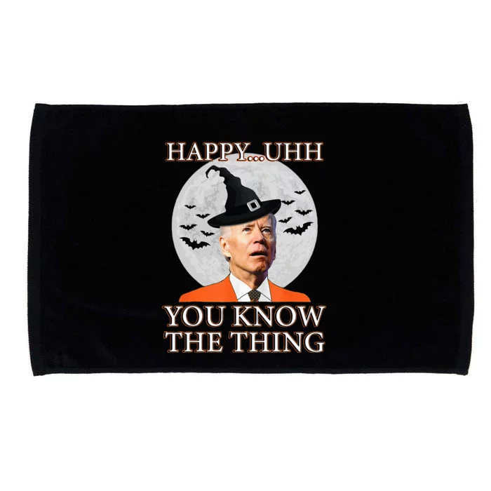 Happy Uhh You Know The Thing Funny Joe Biden Dazed Halloween Microfiber Hand Towel