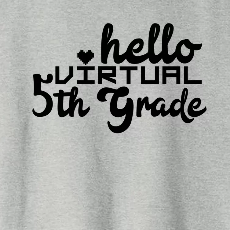 Hello Virtual 5Th Grade Distance Learning Fifth Grade Cool Gift Women's Crop Top Tee