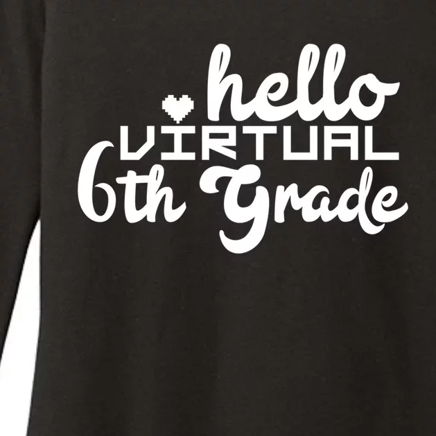 Hello Virtual 6Th Grade Distance Learning Sixth Grade Gift Womens CVC Long Sleeve Shirt