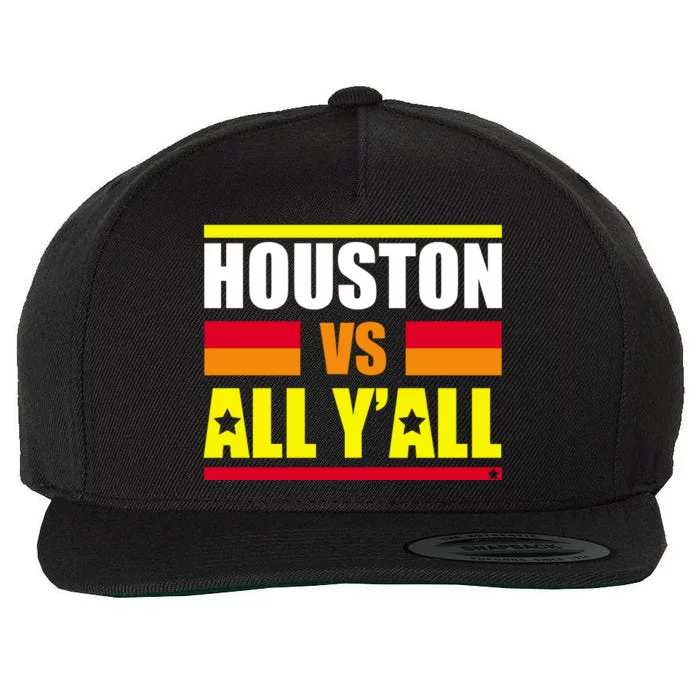 Houston Vs All Y'all Wool Snapback Cap