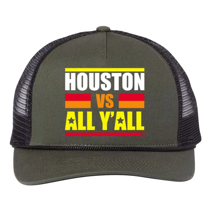 Houston Vs All Y'all Retro Rope Trucker Hat Cap