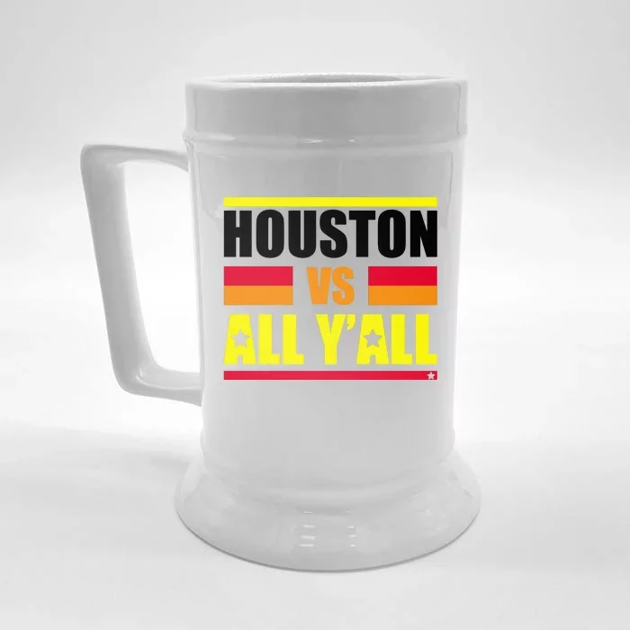 Houston Vs All Y'all Front & Back Beer Stein