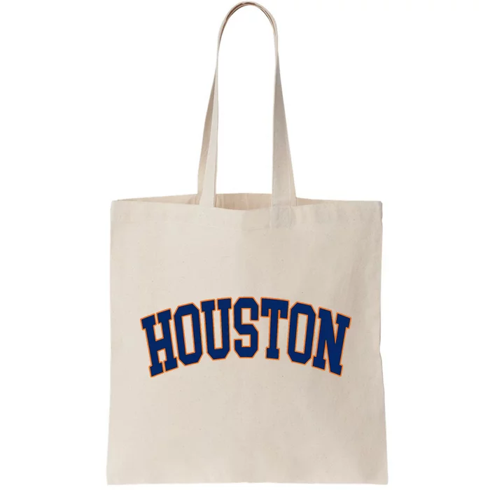 Houston Vintage Blue Orange Tote Bag