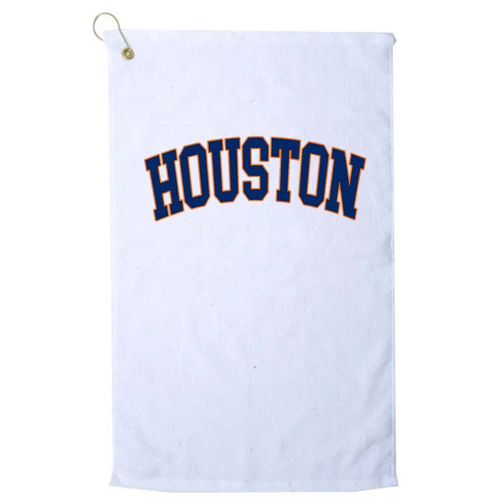 Houston Vintage Blue Orange Platinum Collection Golf Towel