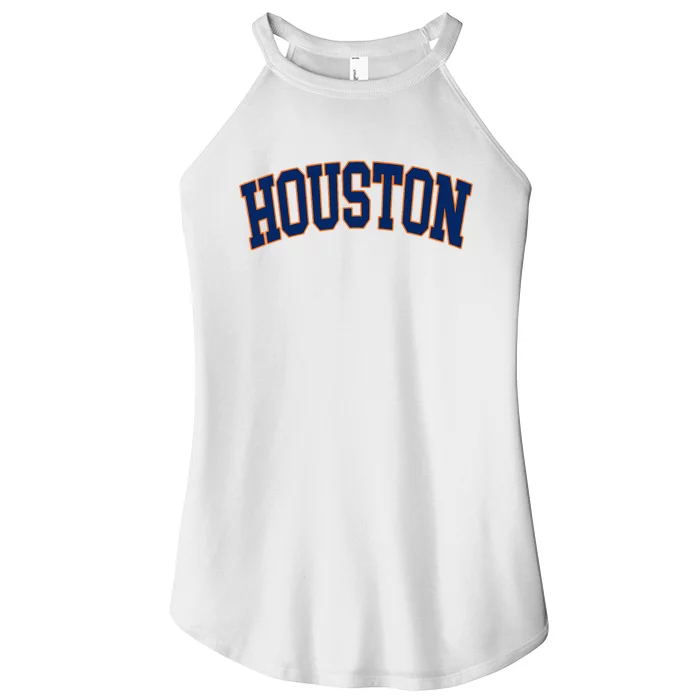 Houston Vintage Blue Orange Women’s Perfect Tri Rocker Tank