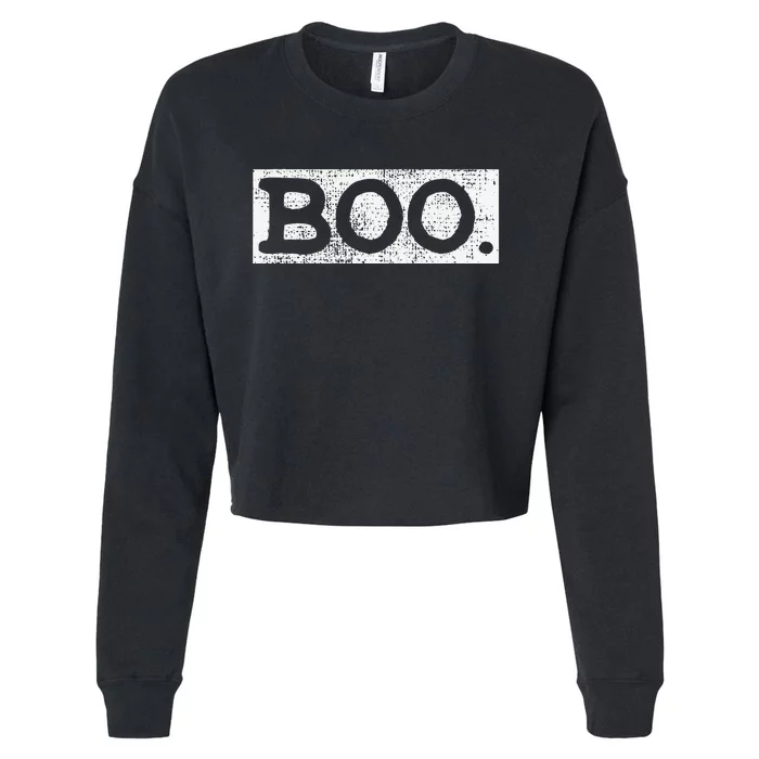 Halloween Vintage Boo Funny Gift Cropped Pullover Crew