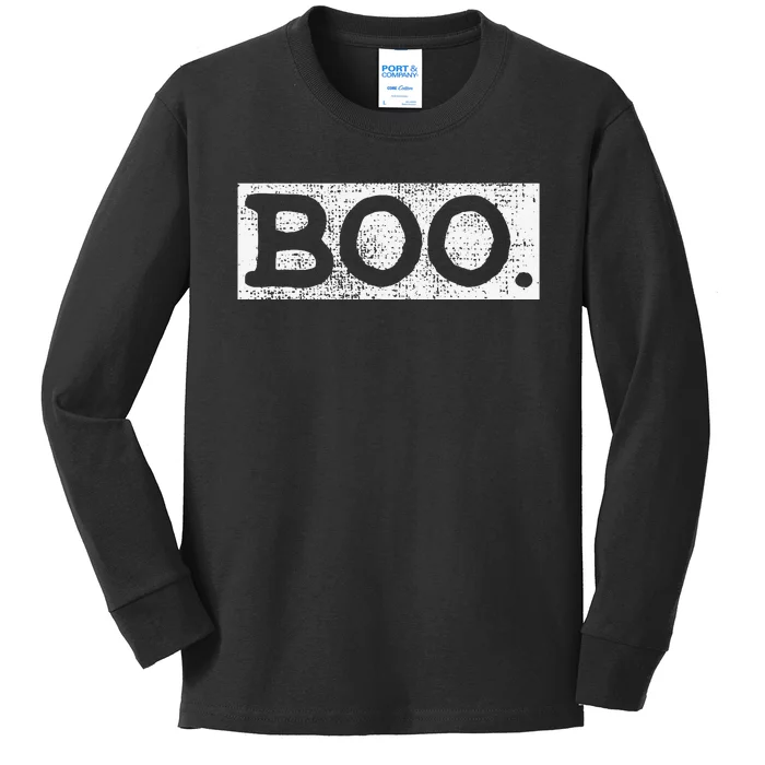 Halloween Vintage Boo Funny Gift Kids Long Sleeve Shirt