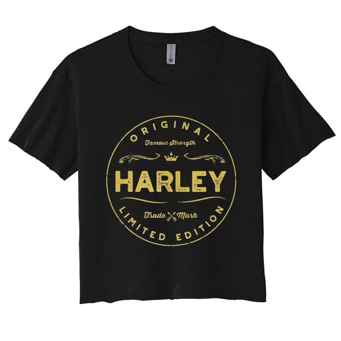 Harley Vintage Classic Circular Women's Crop Top Tee