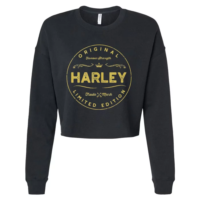 Harley Vintage Classic Circular Cropped Pullover Crew