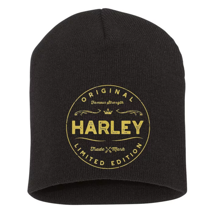 Harley Vintage Classic Circular Short Acrylic Beanie