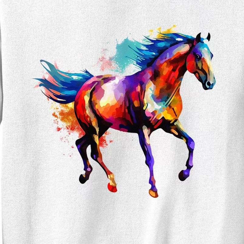 Horse Vivid Colors Riding Horse Horseback Horse Sweatshirt