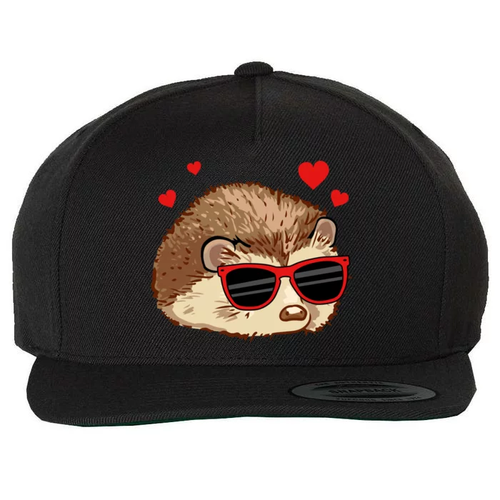 Hedgehog Valentines Couple Gift Wool Snapback Cap