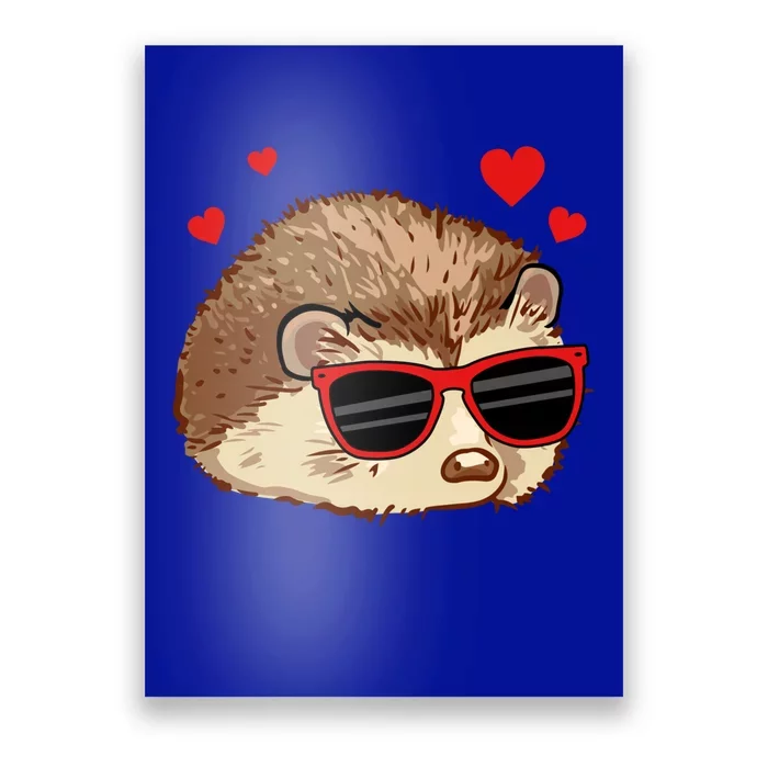 Hedgehog Valentines Couple Gift Poster