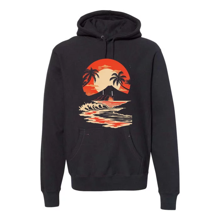 Hawaiian Volcano Cool Premium Hoodie