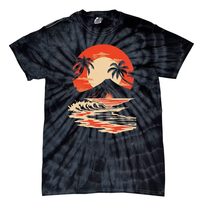 Hawaiian Volcano Cool Tie-Dye T-Shirt