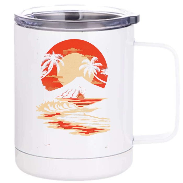 Hawaiian Volcano Cool Front & Back 12oz Stainless Steel Tumbler Cup