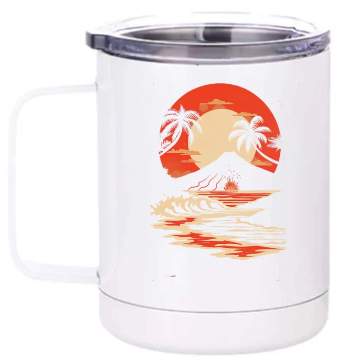 Hawaiian Volcano Cool Front & Back 12oz Stainless Steel Tumbler Cup