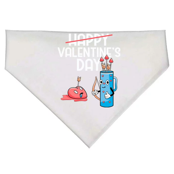 Happy Valentines Day Cute Gift Funny Cupid Bow And Arrow Heart Gift USA-Made Doggie Bandana