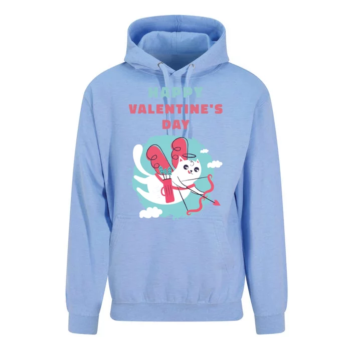 Happy Valentine's Day Love Cat Cool Gift Unisex Surf Hoodie