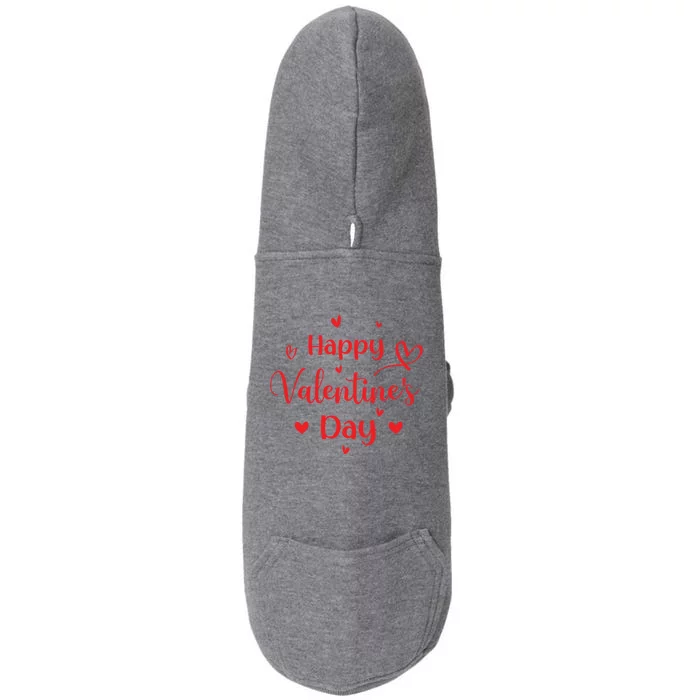 Happy Valentine's Day Love Heart Gift Doggie 3-End Fleece Hoodie