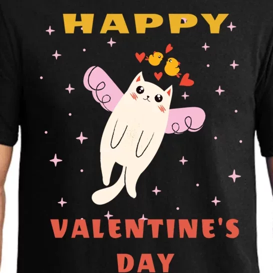 Happy Valentine's Day Love Cat Cool Gift Pajama Set