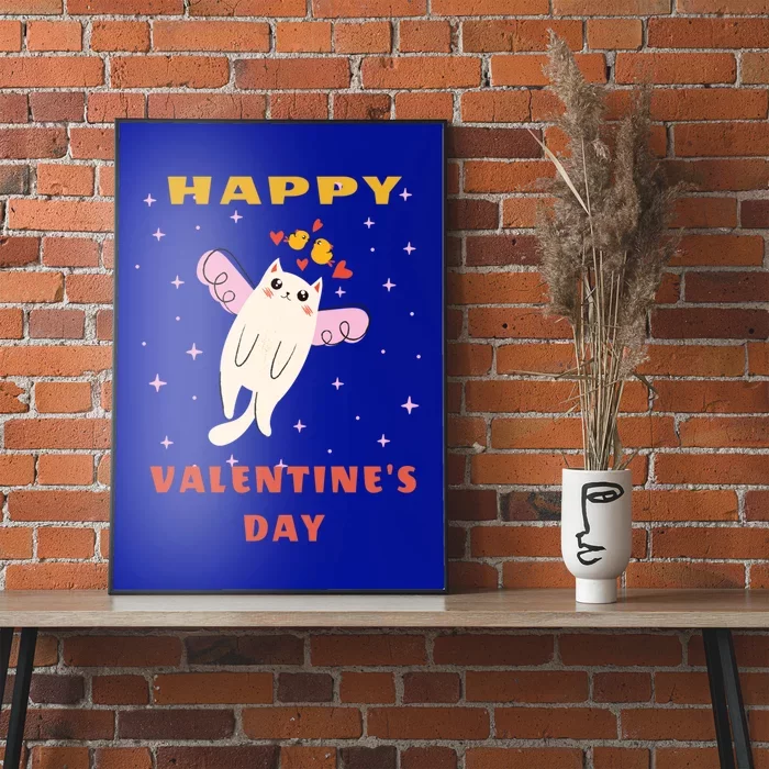 Happy Valentine's Day Love Cat Cool Gift Poster