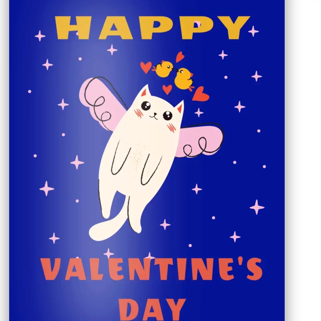 Happy Valentine's Day Love Cat Cool Gift Poster