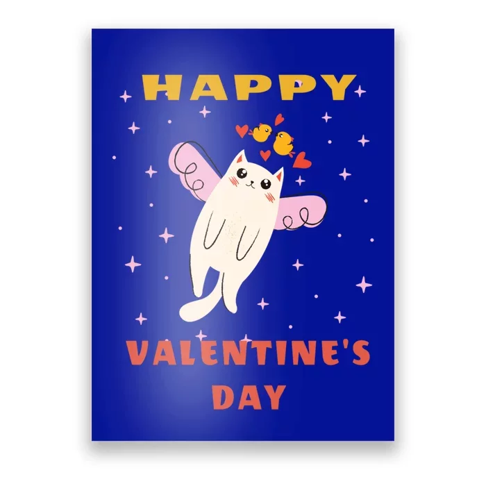 Happy Valentine's Day Love Cat Cool Gift Poster