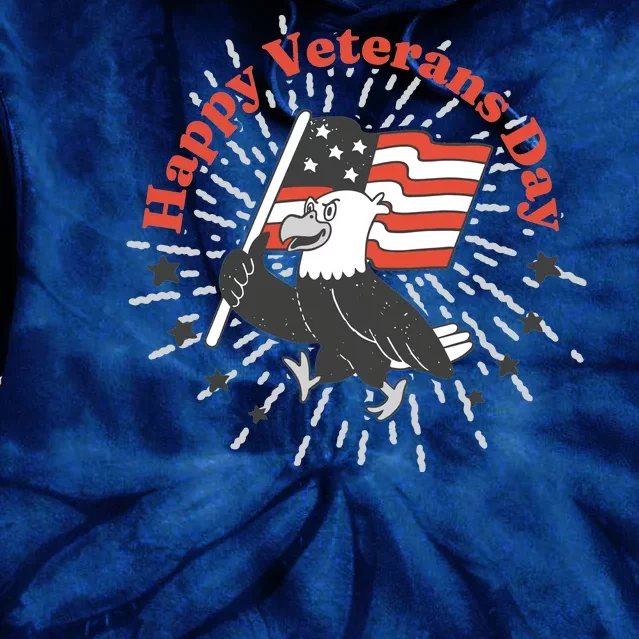 Happy Veterans Day Eagle Tie Dye Hoodie