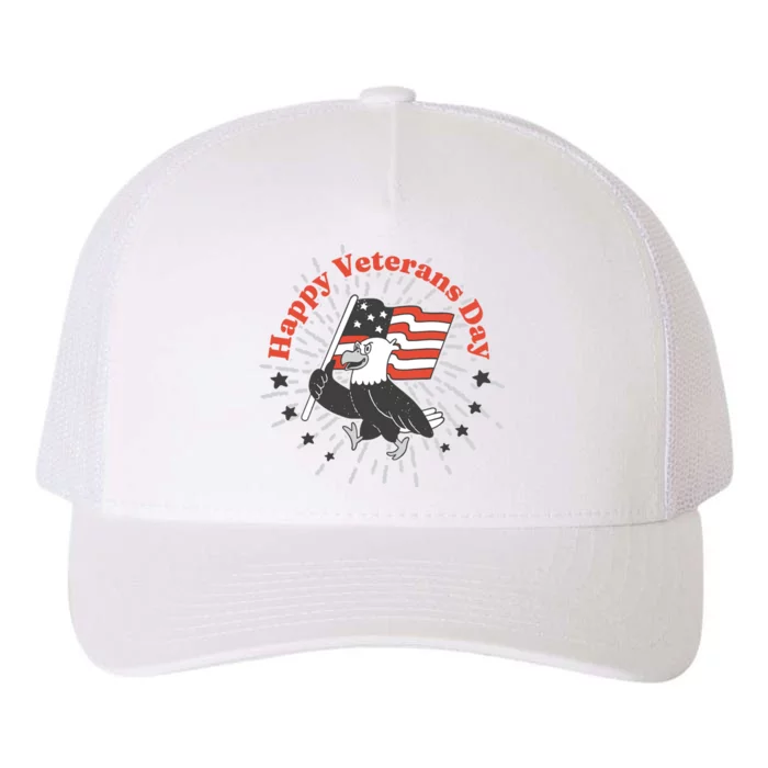 Happy Veterans Day Eagle Yupoong Adult 5-Panel Trucker Hat