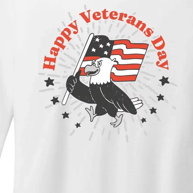 Happy Veterans Day Eagle Womens CVC Long Sleeve Shirt