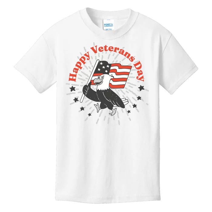 Happy Veterans Day Eagle Kids T-Shirt