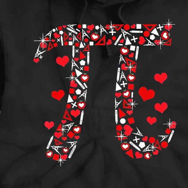 Happy Valentine's Day Love Is Like Pi Math Teacher Tie Dye Hoodie