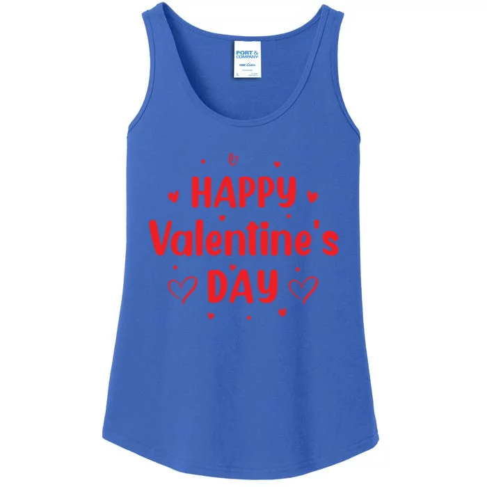 Happy Valentine's Day Love Heart Cute Gift Ladies Essential Tank