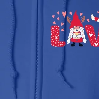 Happy Valentine`s Day: Funny Love Gnomes Meaningful Gift Full Zip Hoodie