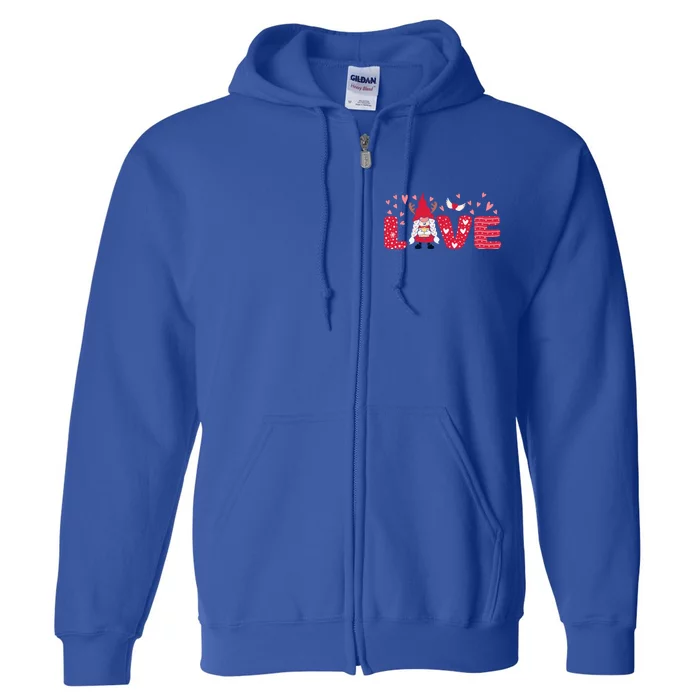 Happy Valentine`s Day: Funny Love Gnomes Meaningful Gift Full Zip Hoodie